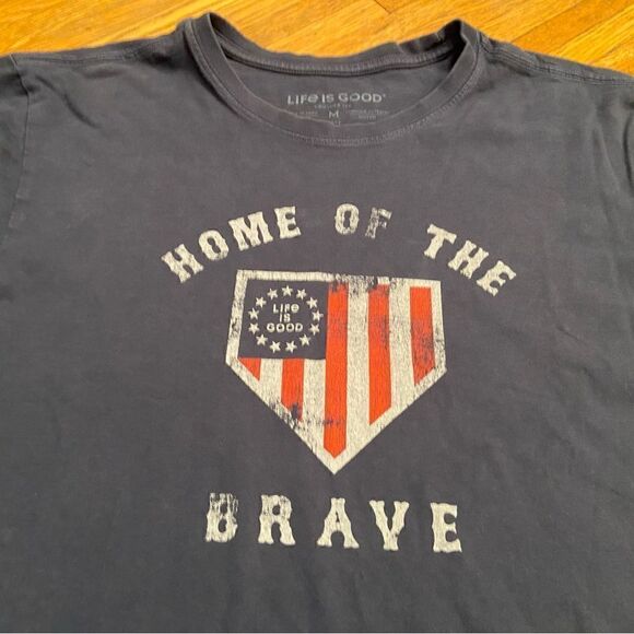 Life is Good Home of the Brave USA Crusher Tee - Picture 2 of 3